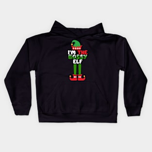 I’m the bossy elf Kids Hoodie